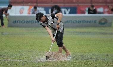 Lapangan Stadion Teladan Tergenang, Laga Karo United Kontra Sriwijaya Batal Digelar