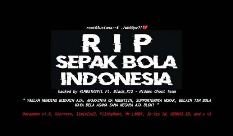 Situs Resmi PT LIB Diretas, Pesan Hacker: RIP Sepakbola Indonesia