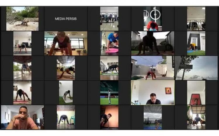 Punggawa Persib Jalani Latihan Daring Perdana, Luis Milla Ngintip Dari Madrid