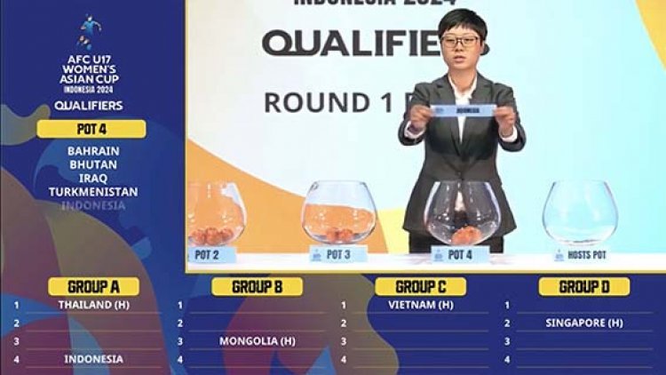 Indonesia Tergabung di Grup A Babak Pertama Kualifikasi Piala Asia Wanita U-17