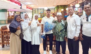 Kepulangan Arkhan Fikri ke Sergai Disambut Rombongan Keluarga