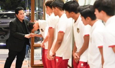 Erick Thohir Motivasi Pemain Timnas Indonesia U-17