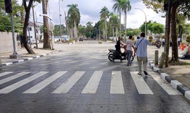 Viral, Persimpangan Jalan Sudirman Depan Rumah Dinas Gubsu Keramik, Ini Kata Bobby