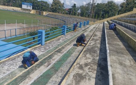 Stadion Baharuddin Siregar Berbenah Jelang Dipakai untuk Pembukaan PON 2024