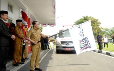 Pj Gubernur Sumut Agus Fatoni Lepas Parade Ambulans, Siap Tangani Kejadian Darurat Selama PON XXI