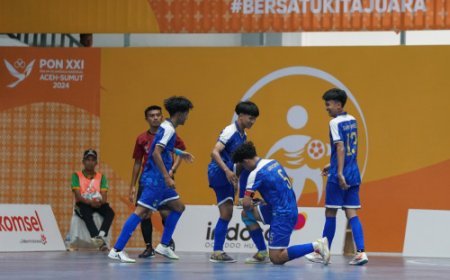 Tim Futsal Banten Raih Kemenangan Tiga Kali Berturut-turut di PON 2024