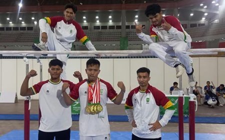 Riau Juara Umum Senam PON 2024