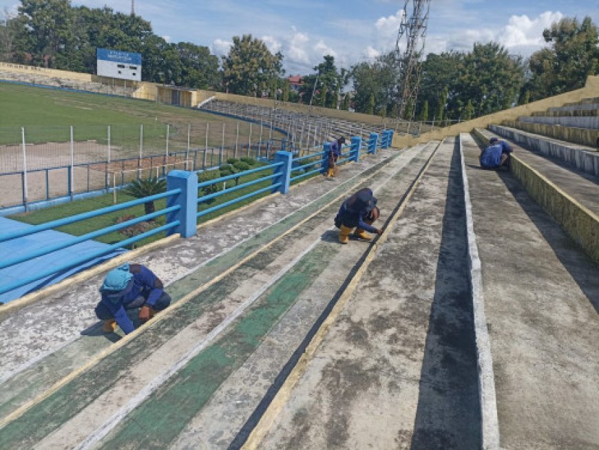 Stadion Baharuddin Siregar Berbenah Jelang Dipakai untuk Pembukaan PON 2024