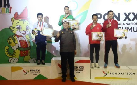 Faisal Halomoan Siahaan Sumbang Medali Emas Ketiga Karate Sumut PON XXI 2024