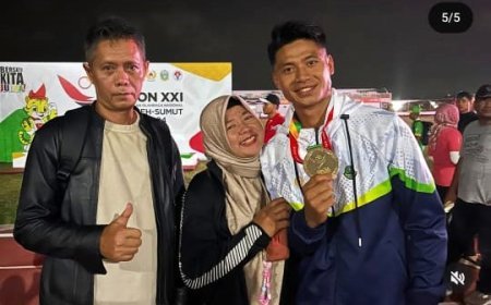 Idan Fauzan Pecahkan Rekor Nasional Lompat Galah Putra  PON XXI Aceh-Sumut 2024