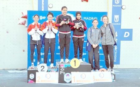 Patriot Olahraga Panjat Tebing Indonesia Tambah Medali di IFSC 4 Speed Madrid 2024