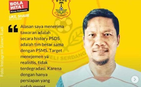 Slamet Riadi Pelatih PSDS Deli Serdang di Liga Nusantara 2024