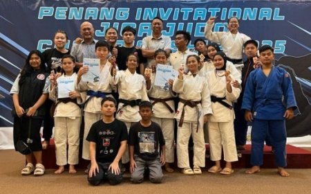 Tim Judo Sumut Borong Medali di Kejuaraan Internasional Penang Invitation 2025