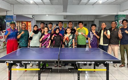KONI Medan Tinjau Latihan Atlet Tenis Meja Jelang Porprovsu 2026