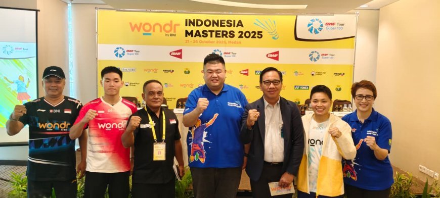 232 Atlet dari 15 Negara Siap Bertarung di wondr by BNI Indonesia Masters 2025 di Medan