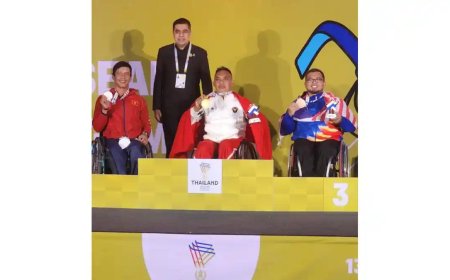RIADI SAPUTRA SABET TIGA MEDALI DI ASEAN PARA GAMES XIII THAILAND