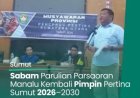 SABAM PARULIAN PARSAORAN MANALU TERPILIH AKLAMASI PIMPIN PERTINA SUMUT 2026–2030