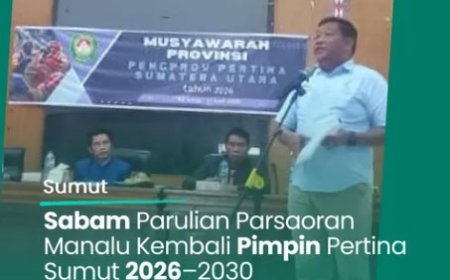 SABAM PARULIAN PARSAORAN MANALU TERPILIH AKLAMASI PIMPIN PERTINA SUMUT 2026–2030