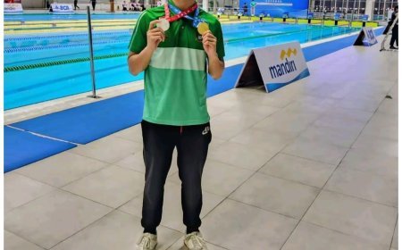 GIONY RUBEN DWINOV SIAHAAN RAIH EMAS DI KEJURNAS AKUATIK INDONESIA 2026