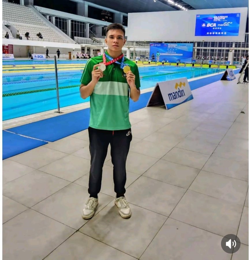 GIONY RUBEN DWINOV SIAHAAN RAIH EMAS DI KEJURNAS AKUATIK INDONESIA 2026
