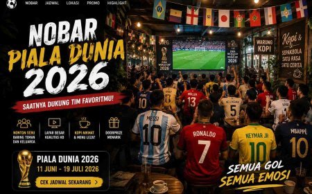 46 Titik Nobar Resmi Piala Dunia 2026 di Medan, Dari Warkop hingga Hotel Mewah