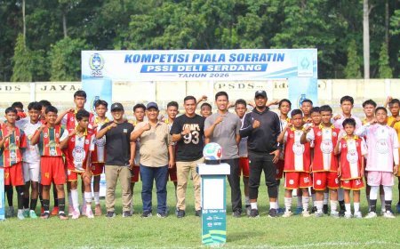 PSSI Sumut Resmi Buka Piala Soeratin U-13 dan U-15 Deli Serdang 2026, Diikuti 39 Tim