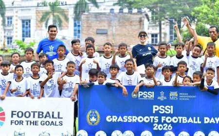 Semangat Anak-anak Meriahkan PSSI Grassroot Football Day 2026 di Medan