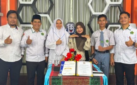 Siswa MTsN 3 Medan Jadi Narasumber RRI, Bagikan Kisah Sukses Raih Prestasi Taekwondo Internasional
