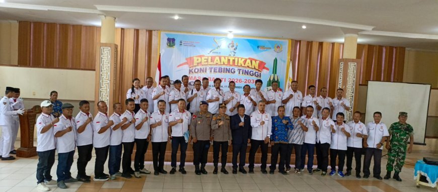 Hatunggal Siregar Lantik Pengurus KONI Tebingtinggi Periode 2026-2030