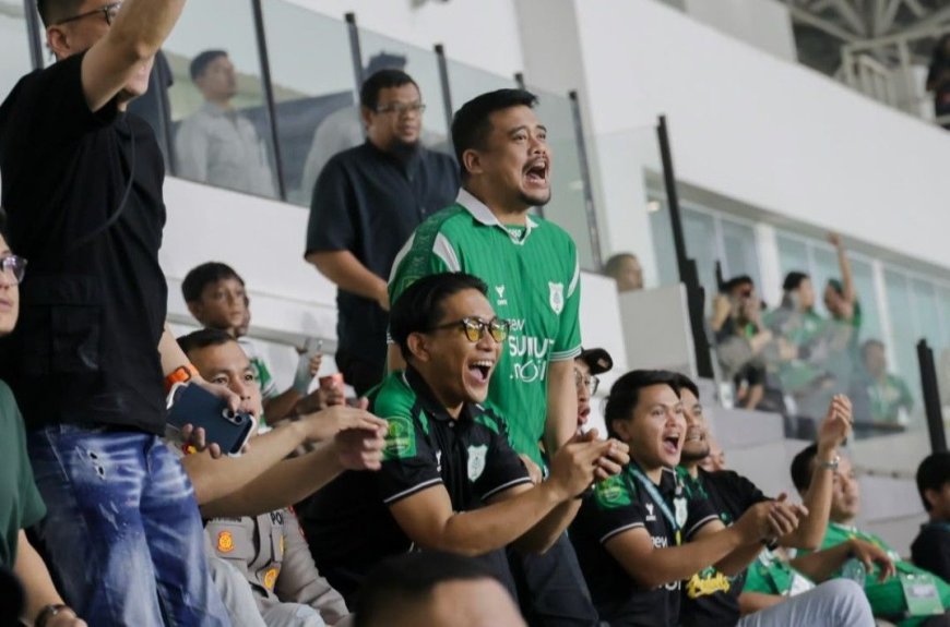 Bobby Nasution Saksikan Langsung PSMS Medan, Optimistis Ayam Kinantan Promosi ke Super League
